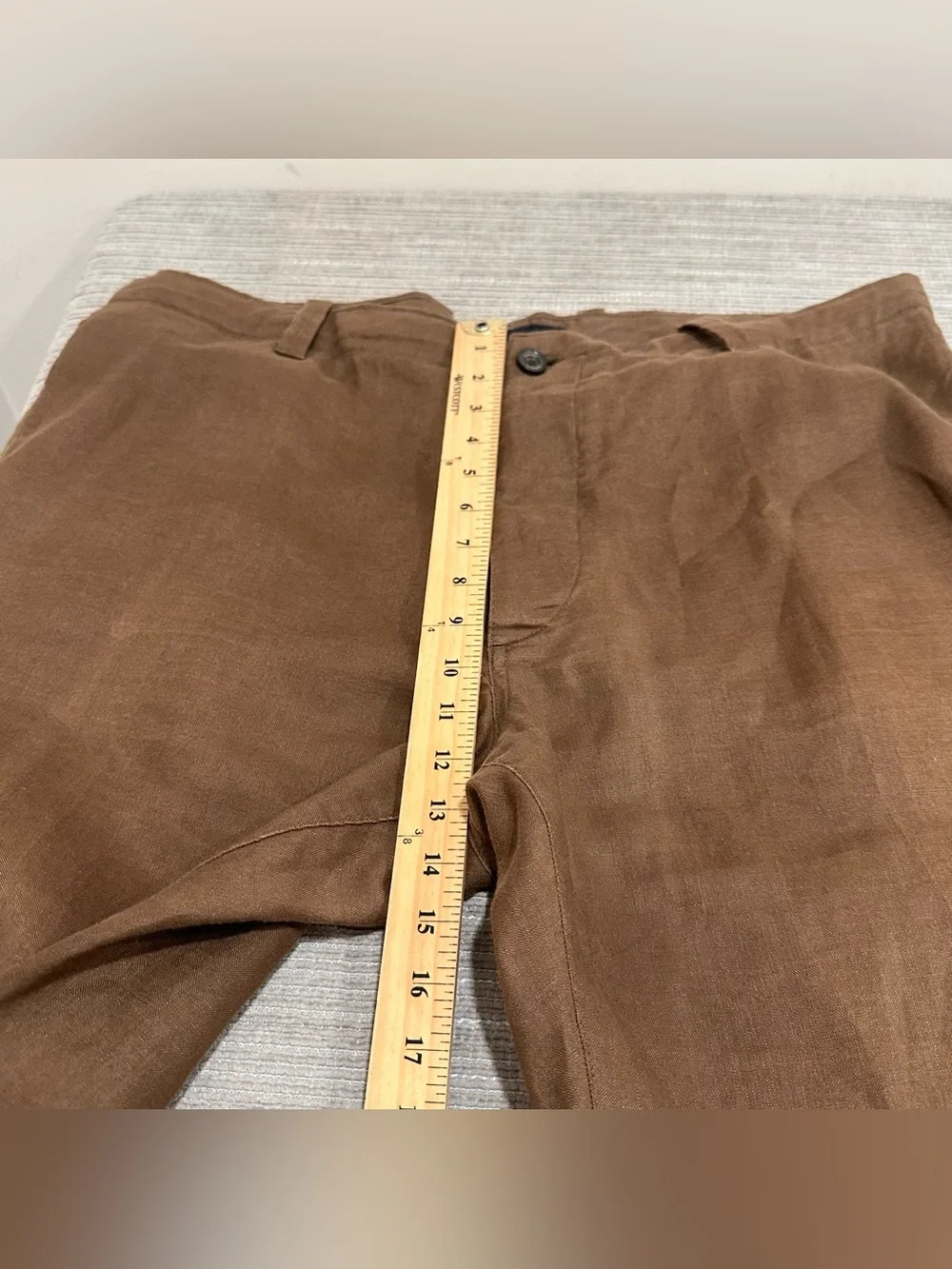Banana Republic Men's Brown 100% Linen Pants Trousers Size 38x32 Made in India